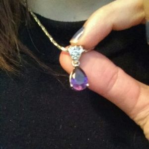 Purple gem necklace